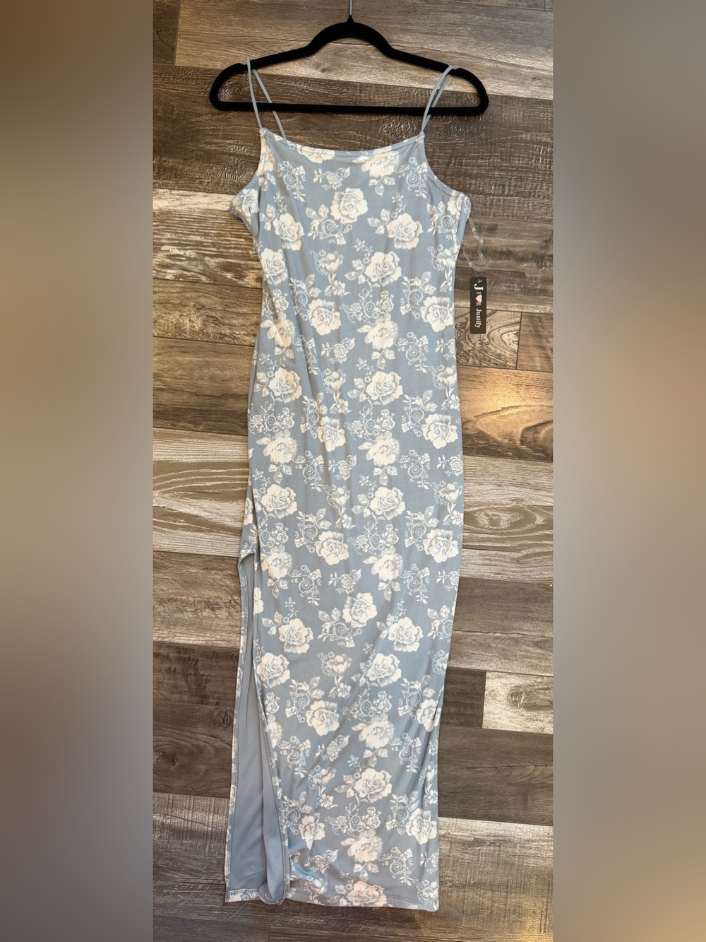 Justify Powder Blue Floral Maxi Dress